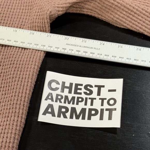 Old Navy Mushroom Brown Henley Thermal Waffle Cropped Shirt Womens Medium - Picture 10 of 11